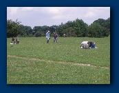 Mr X & Mr Y (alias John and Dave) agree tactics. That's Rosie & Colin on the left